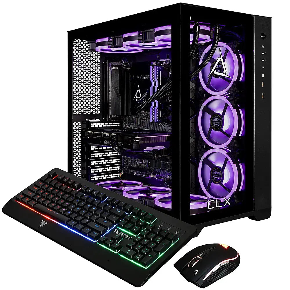 CLX - SET Gaming Desktop | Intel Core i9-13900KF | 64 GB RAM | NVIDIA GeForce RTX 4070 | 2TB NVMe M.2 SSD | 6TB HDD - Black