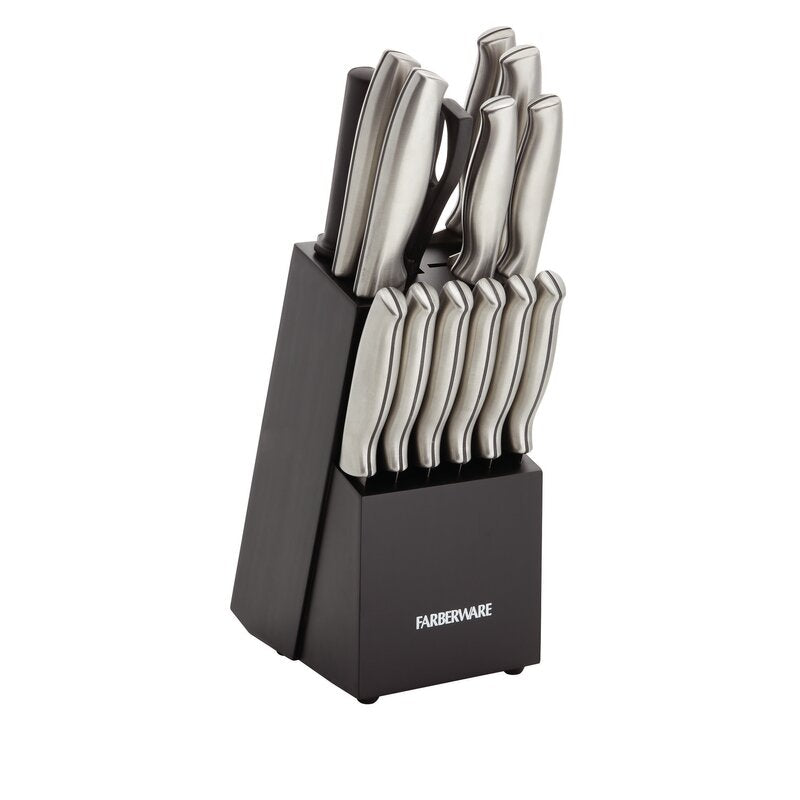 Farberware 15-Piece High Carbon Stainless Steel Knife Block Set