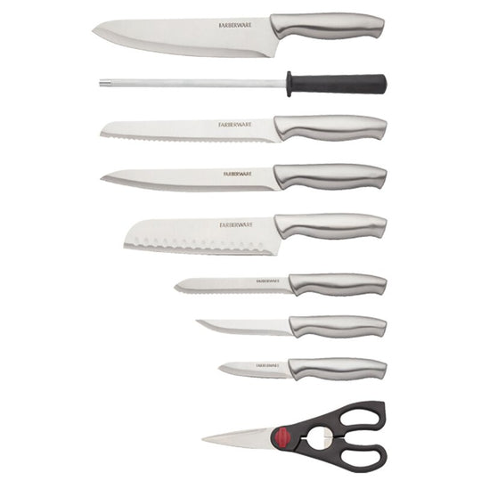 Farberware 15-Piece High Carbon Stainless Steel Knife Block Set