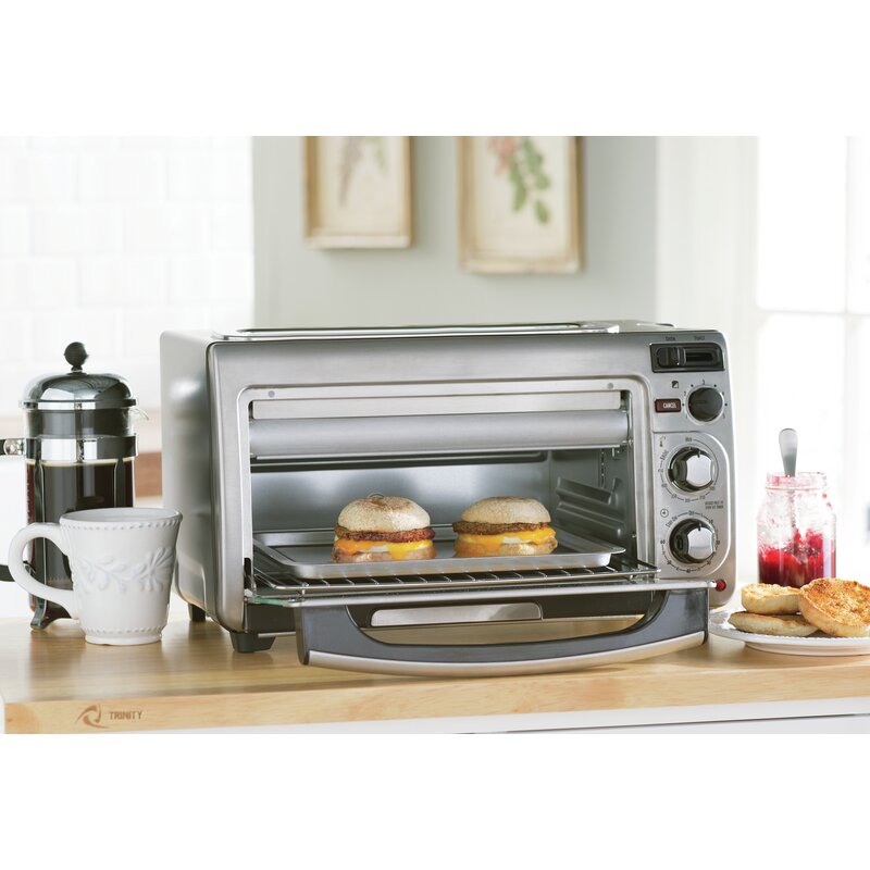 Hamilton Beach 2-in-1 Countertop Toaster Oven & Long Slot 2-Slice Toaster, 60-Min Timer, Auto Shutoff & Shade Selector