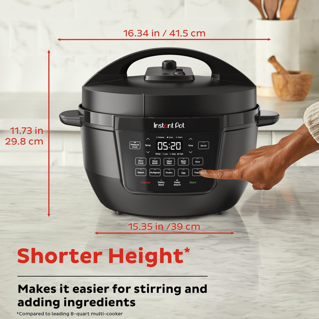 Instant Pot RIO Wide Base 7.5 Qt Large Pressure Cooker with 7-in-1 Multicooker Settings